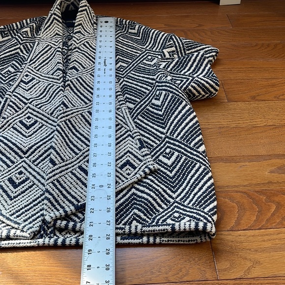 PLENTY Tracy Reese Anthropologie Open Front Cardigan Sweater Chevron Size XS - Picture 8 of 11